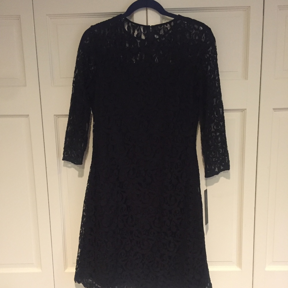 Black Lace Dress with black under slip